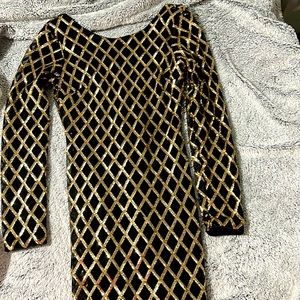 Open back beautiful glittered dress used once